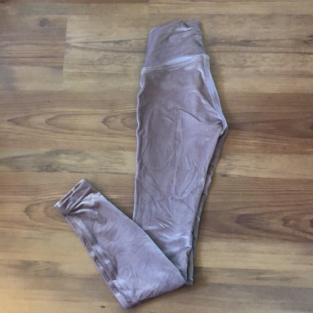 Lululemon Wunder Under Velvet Leggings High Rise Tight 28” Spanish Oak - Pink - Picture 6 of 8